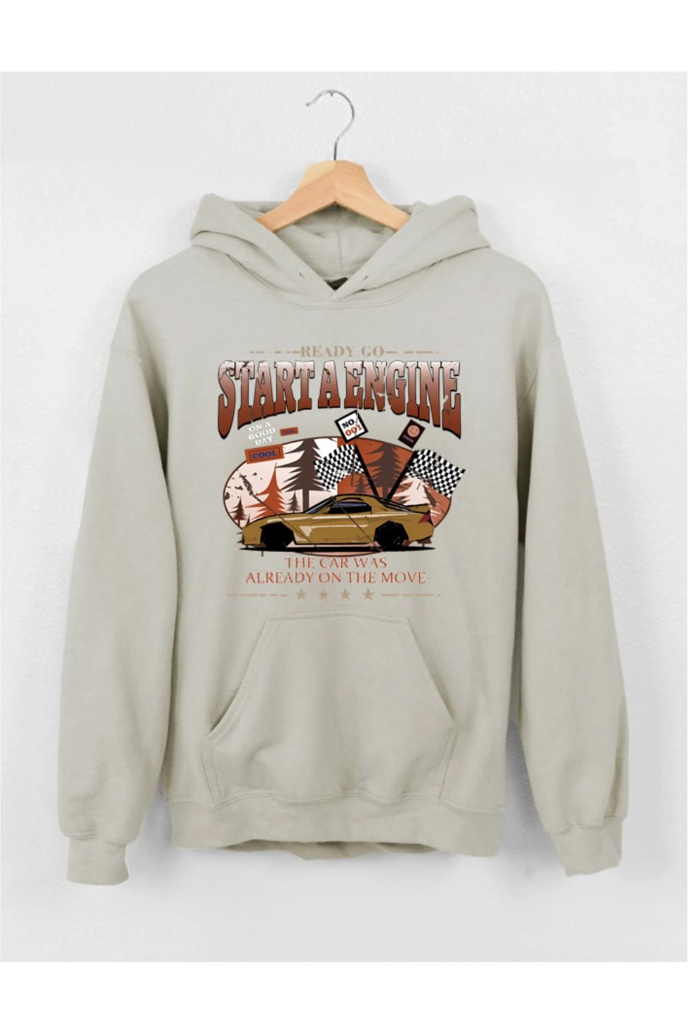 START A ENGINE THE CAR WAS ALREADY ON THE MOVE HOODIE FOR WOMEN