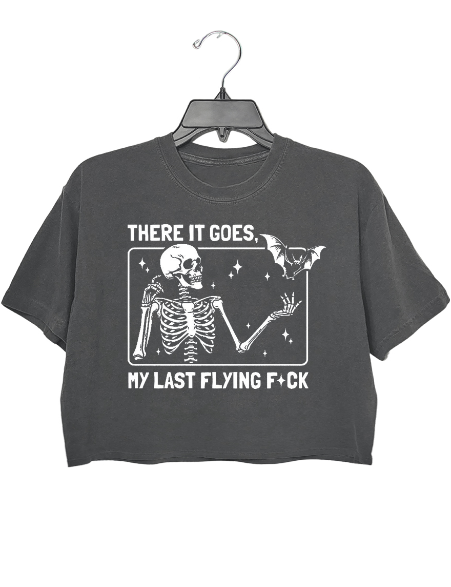 There It Goes My Last Flying F*ck Halloween Crop Top For Women