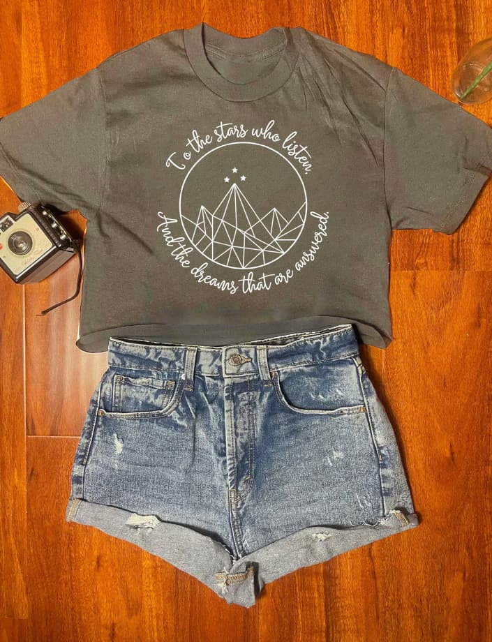 To The Stars Who Listen And The Dreams That Are Answered Crop Tee