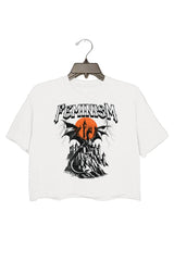 Feminism Dragon Castle Crop Top For Wpmen