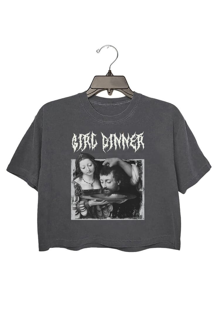 Girl Dinner Crop Top For Women