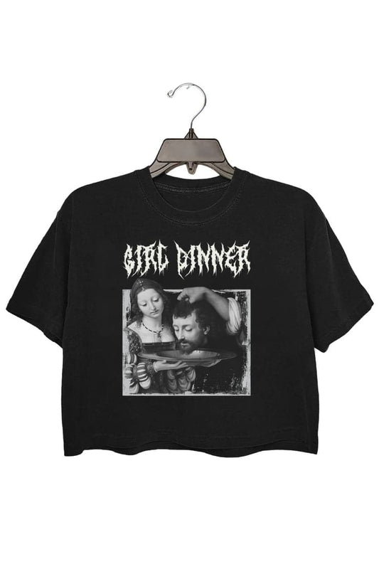 Girl Dinner Crop Top For Women