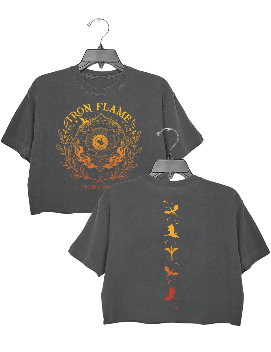 Iron Flame Fourth Wing Burn It Down Crop Top For Women