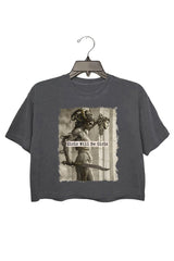 Medusa with the Head of Perseus crop top for women