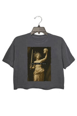 Medusa with the Head of Perseus crop top for women