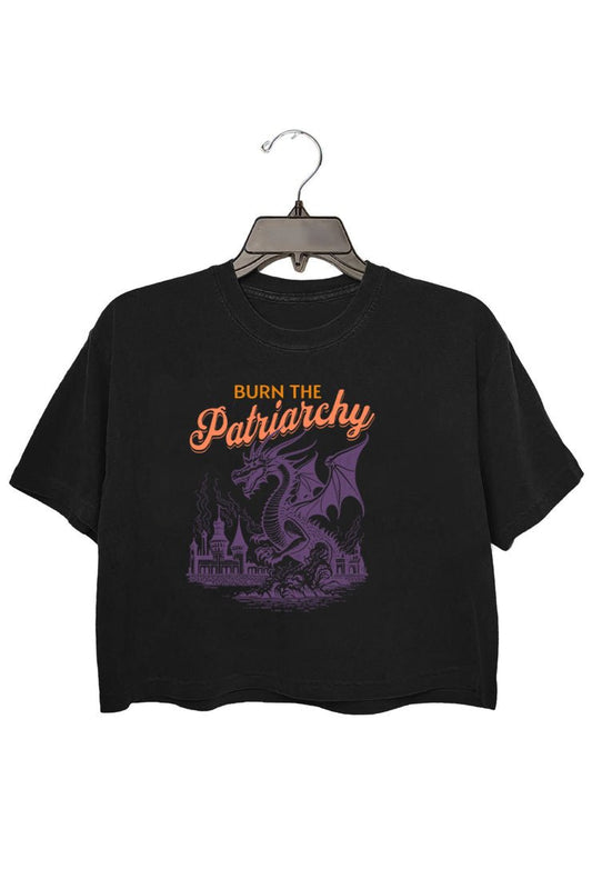 Dragon Burn The Patriarchy Crop Tee