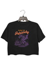 Dragon Burn The Patriarchy Crop Tee