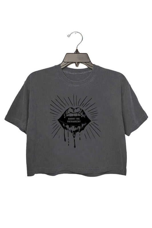 Aborth the Patriarchy CROP TEE FOR WOMEN