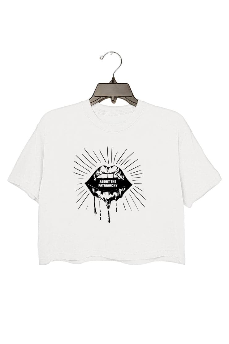 Aborth the Patriarchy CROP TEE FOR WOMEN