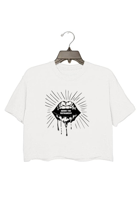 Aborth the Patriarchy CROP TEE FOR WOMEN