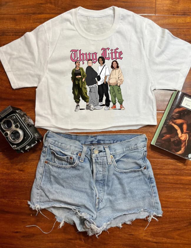 Thug Life Crop Top For Women
