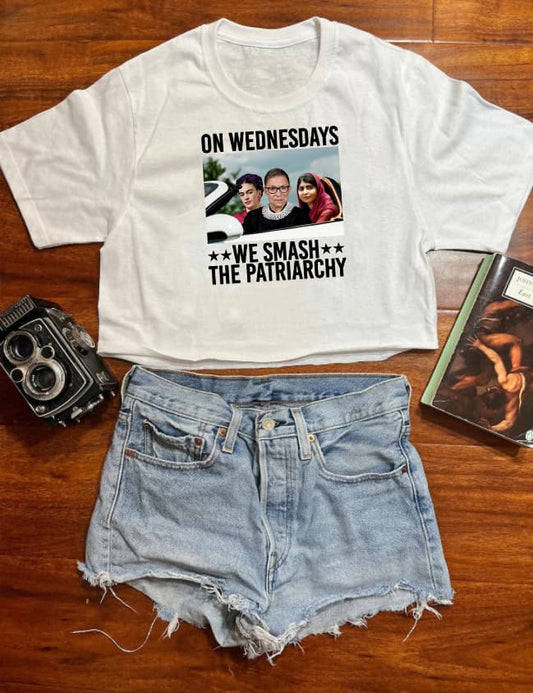 On Wednesdays We Smash The Patriarchy Crop Top For Women