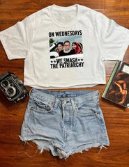 On Wednesdays We Smash The Patriarchy Crop Top For Women