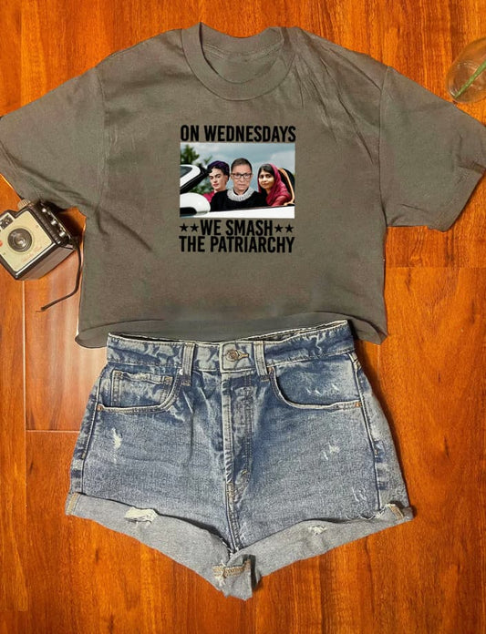 On Wednesdays We Smash The Patriarchy Crop Top For Women