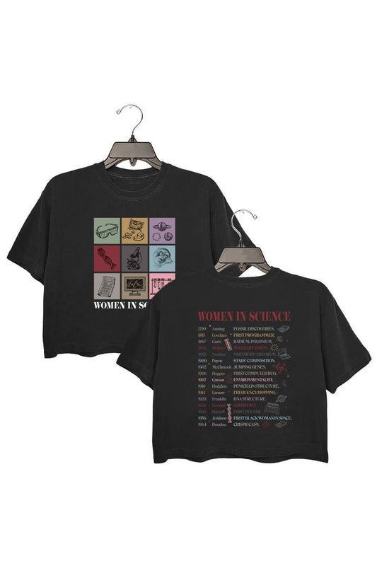 Women In Science Crop Top For Women