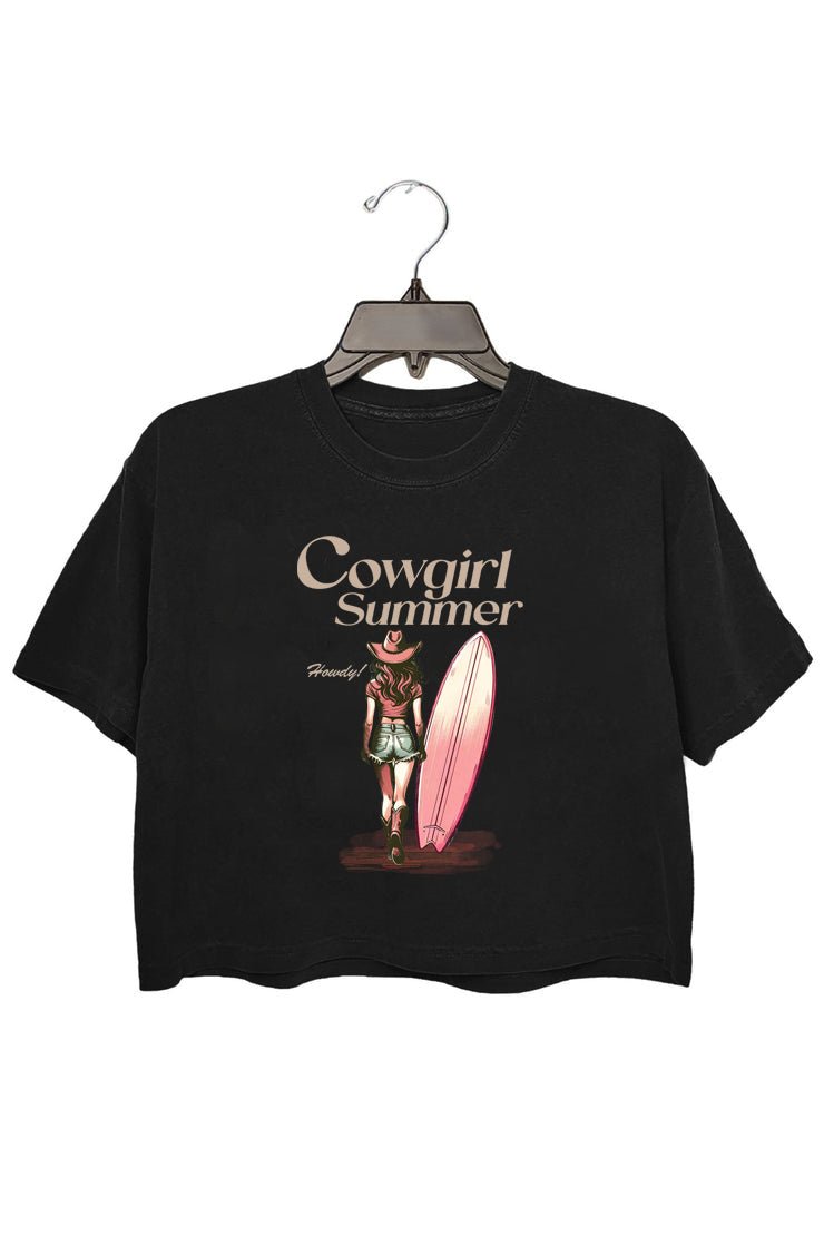 Cowgirl Summer Retro Western Cowgirl Women Cropped T-shirt
