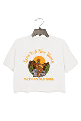 with an old soul crop tee for women