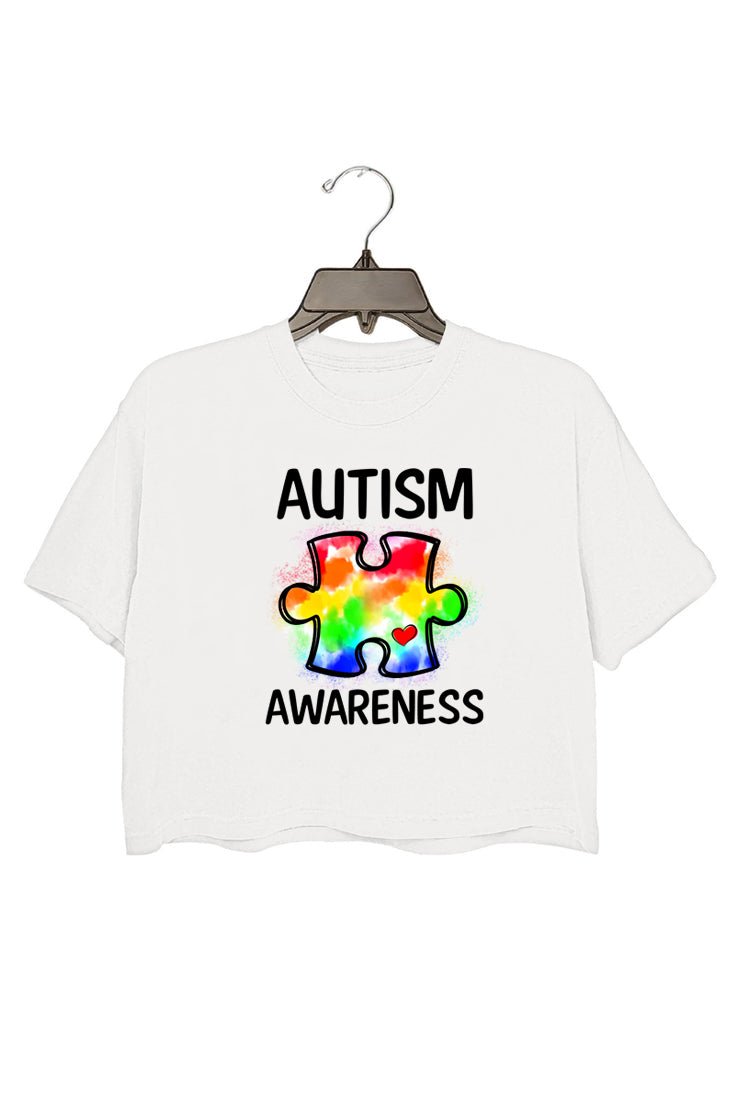 Autism T Shirts for Women Autistic Awareness Shirts Puzzle Piece Graphic Tees Casual Autism