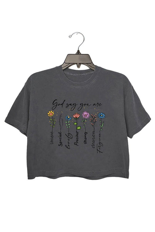 God Says You Are   Crop Tee For Women