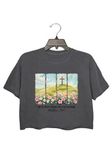 He is not here he has risen Crop top for women