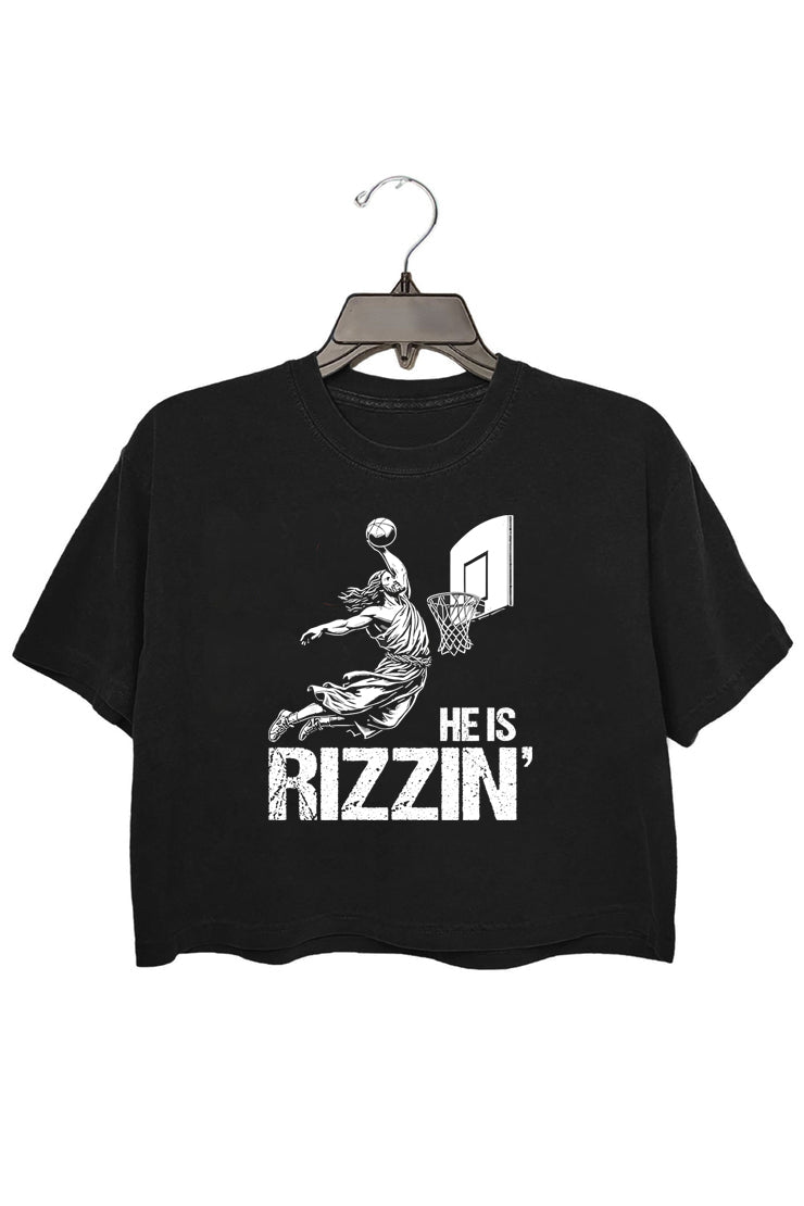 He Is Rizzin Crop Tee For Women