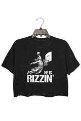 He Is Rizzin Crop Tee For Women