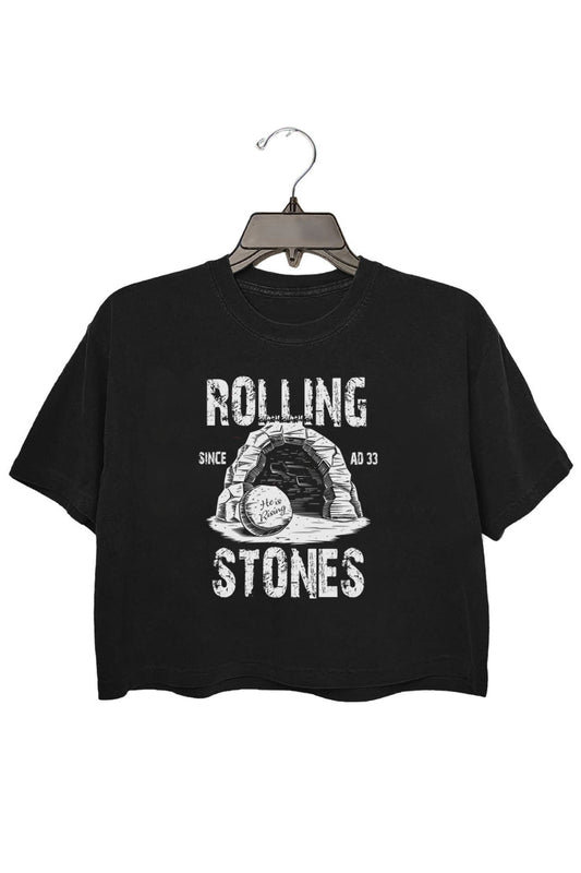 Rolling Stones Crop Top For Women