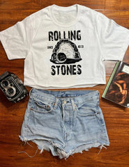 Rolling Stones Crop Top For Women