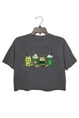 St. Patrick's Day crop tee for women