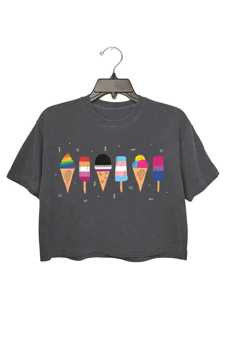 Pride Popsicles Crop Tee For Women