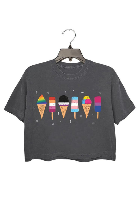 Pride Popsicles Crop Tee For Women