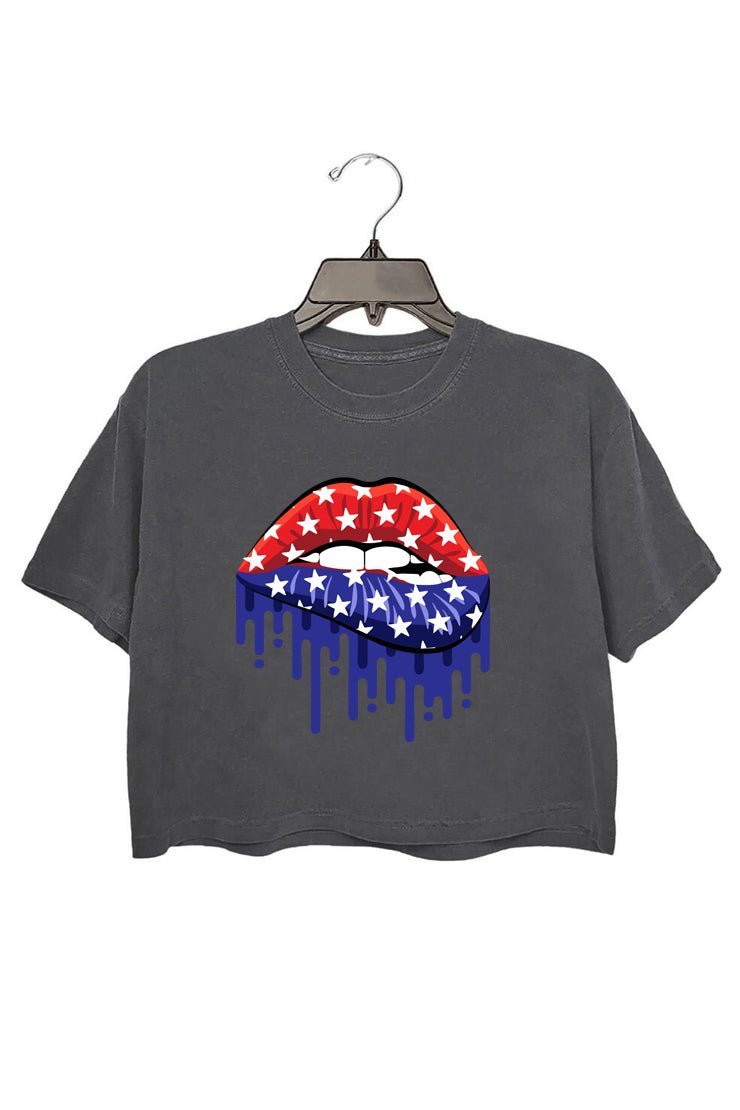 American Flag Lips - Independence Day 4th of July Party T-Shirt