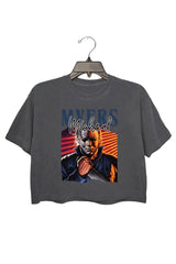 Horror Movies Tshirt  Halloween Party Shirt Michael Myers Novelty Graphic Crop Tee