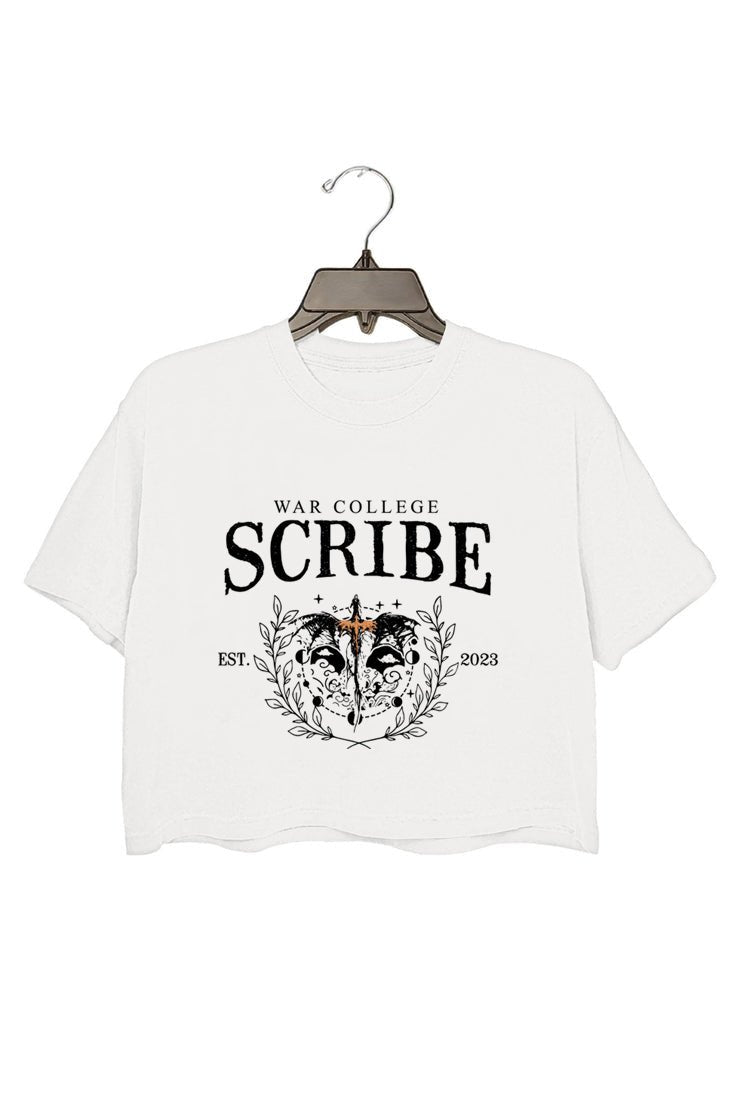 Scribe Quadrant Fourth Wing Inspired, Basgiath War College, Crop Tee