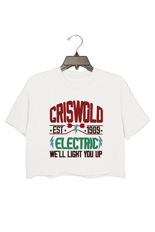 Griswold Electric Est 1989  Crop Tee For Women