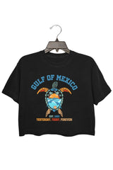 Gulf of Mexico yesterday today forever crop top for women