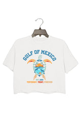 Gulf of Mexico yesterday today forever crop top for women