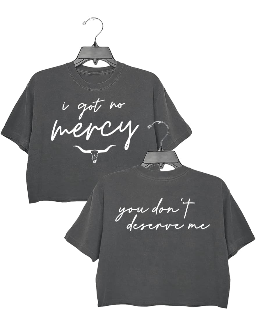 I Got No Mercy Jessie Murph Song Dirty Crop Top For  Women