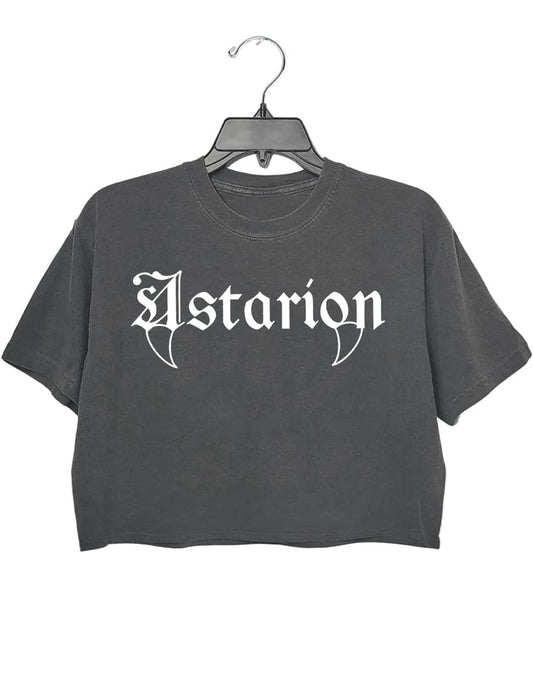 "Astarion Scars Black" Crop Top For Women