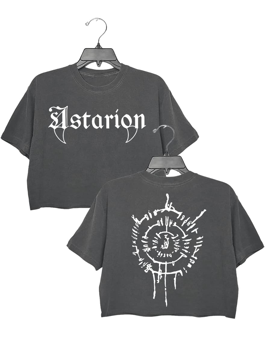 "Astarion Scars Black" Crop Top For Women