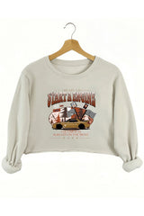 START A ENGINE THE CAR WAS ALREADY ON THE MOVE CROP SWEATSHIRT