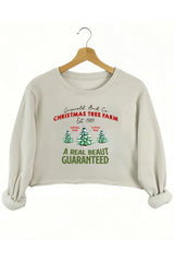 Griswold and CO., Christmas Tree Farm Crop Sweatshirt For Women