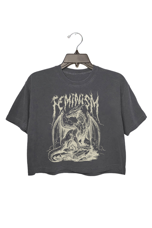 Vintage Retro 90s Style Feminis crop tee