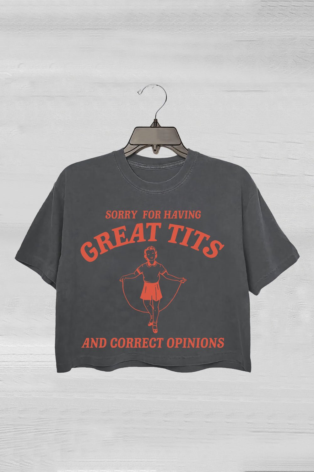 Funny Feminism Sorry For Having Great Tits Crop Tee For Women