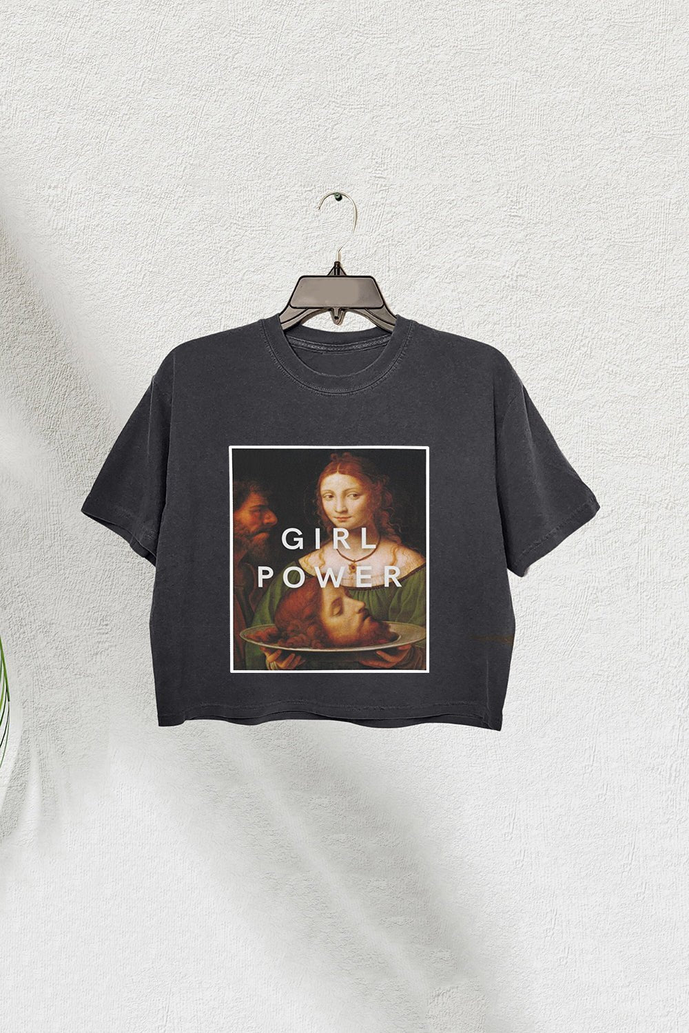 Girl Power Feminist Graphic Crop Tee For Women